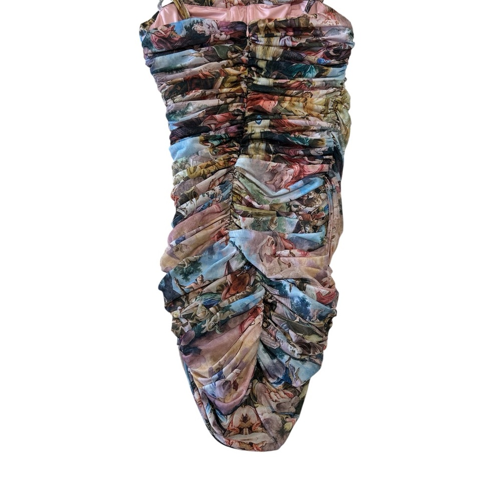 Superdown Ruched Multicolor Strapless Bodycon Mini Dress-Small - Picture 3 of 9